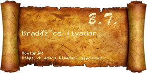 Bradács Tivadar névjegykártya