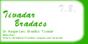 tivadar bradacs business card