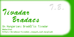 tivadar bradacs business card